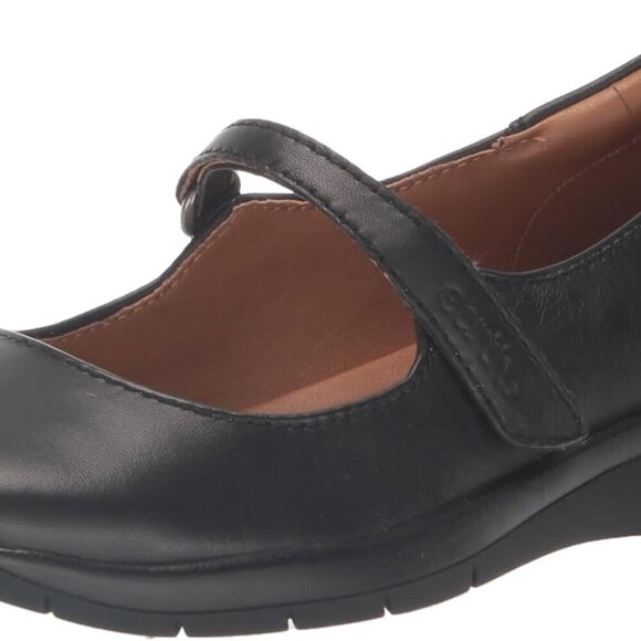 Women's Leather Mary Jane Flats Size 8 Wide Cushioned Arch Support Light
